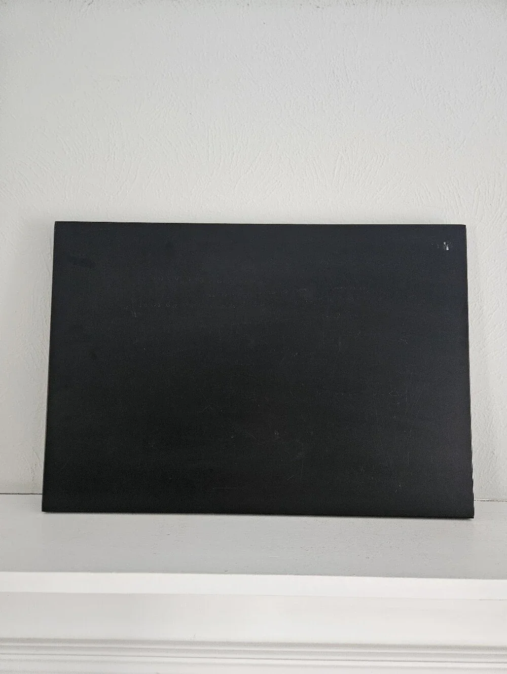 Pottery Barn Matte Black Frameless Wall Mounted Magnetic Chalkboard